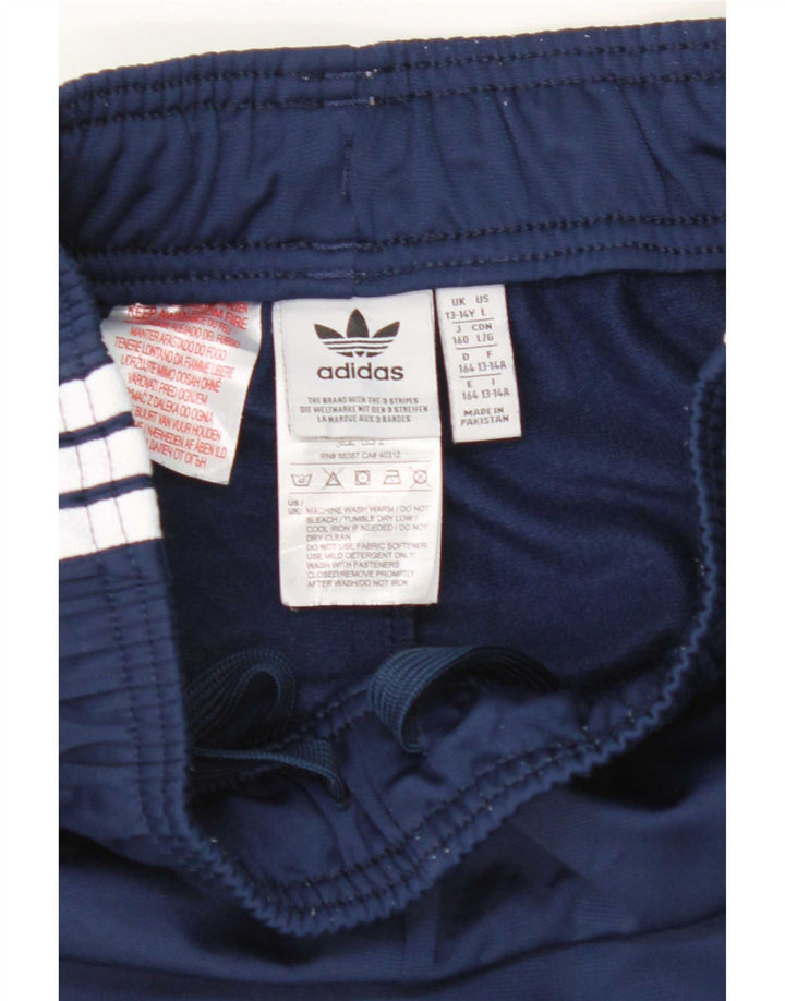 Adidas Drenge Træningsdragt Bukser Joggers 13-14 År Marineblå Polyester
