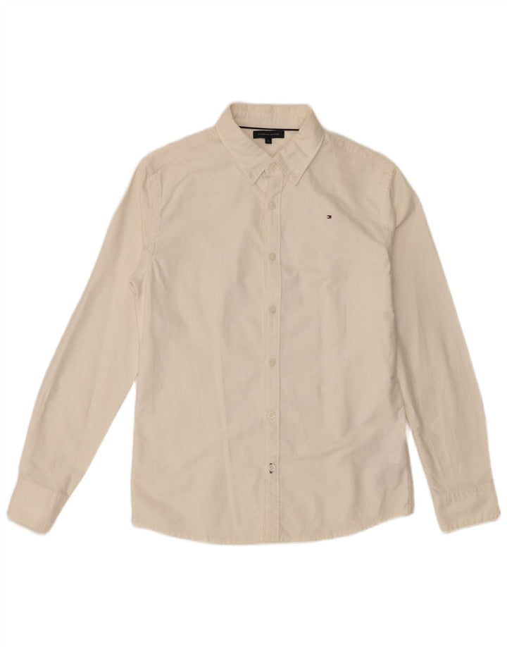 Tommy Hilfiger drengeskjorte 13-14 år hvid bomuld