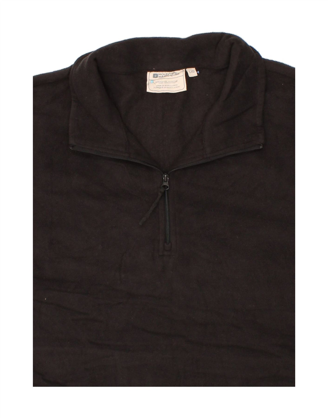 MOUNTAIN WAREHOUSE Mens Zip Neck Fleece Jumper Large Black Vintage Mountain Warehouse and Second-Hand Mountain Warehouse from Messina Hembry 