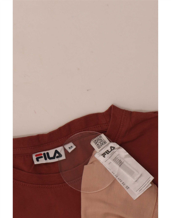 Fila Grafisk T-shirt top til kvinder UK 12 Medium Flerfarvet Colourblock