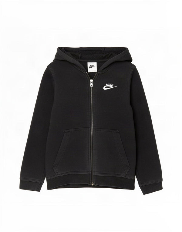 Nike hættetrøje med lynlås til piger 8-9 år Lille sort bomuld