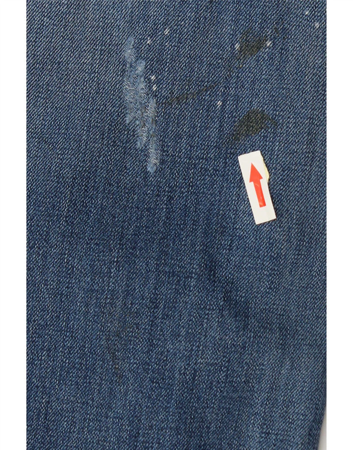 Diesel Herre Distressed Straight Jeans W34 L34 Blå Bomuld