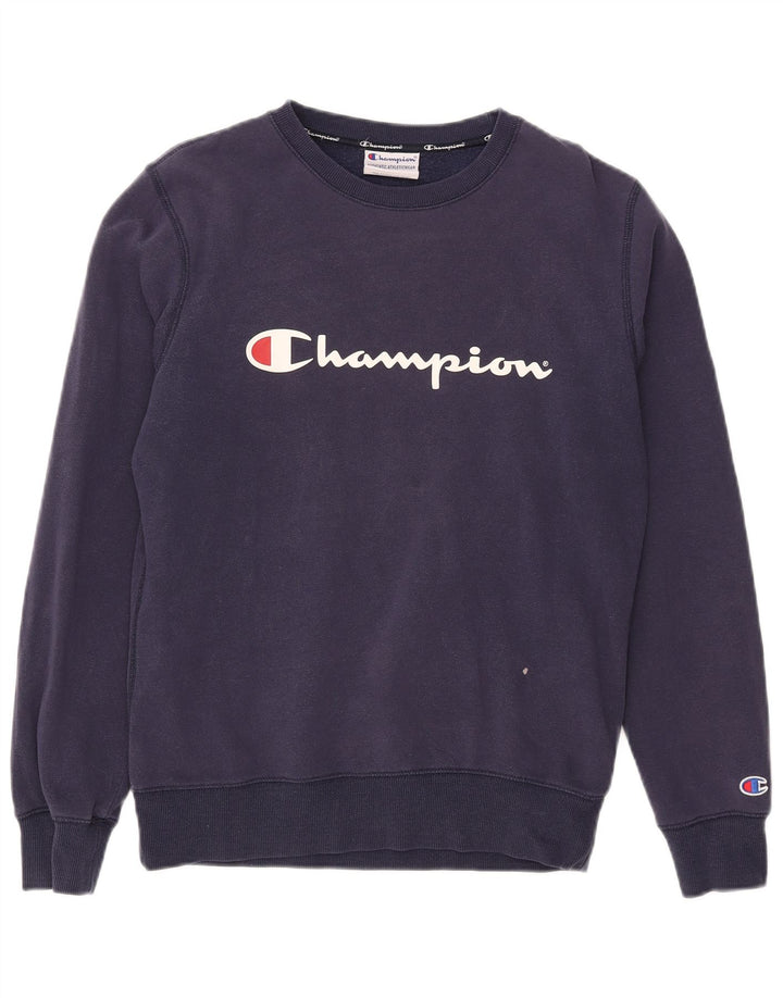 Champion Herre grafisk sweatshirt Jumper lille marineblå bomuld