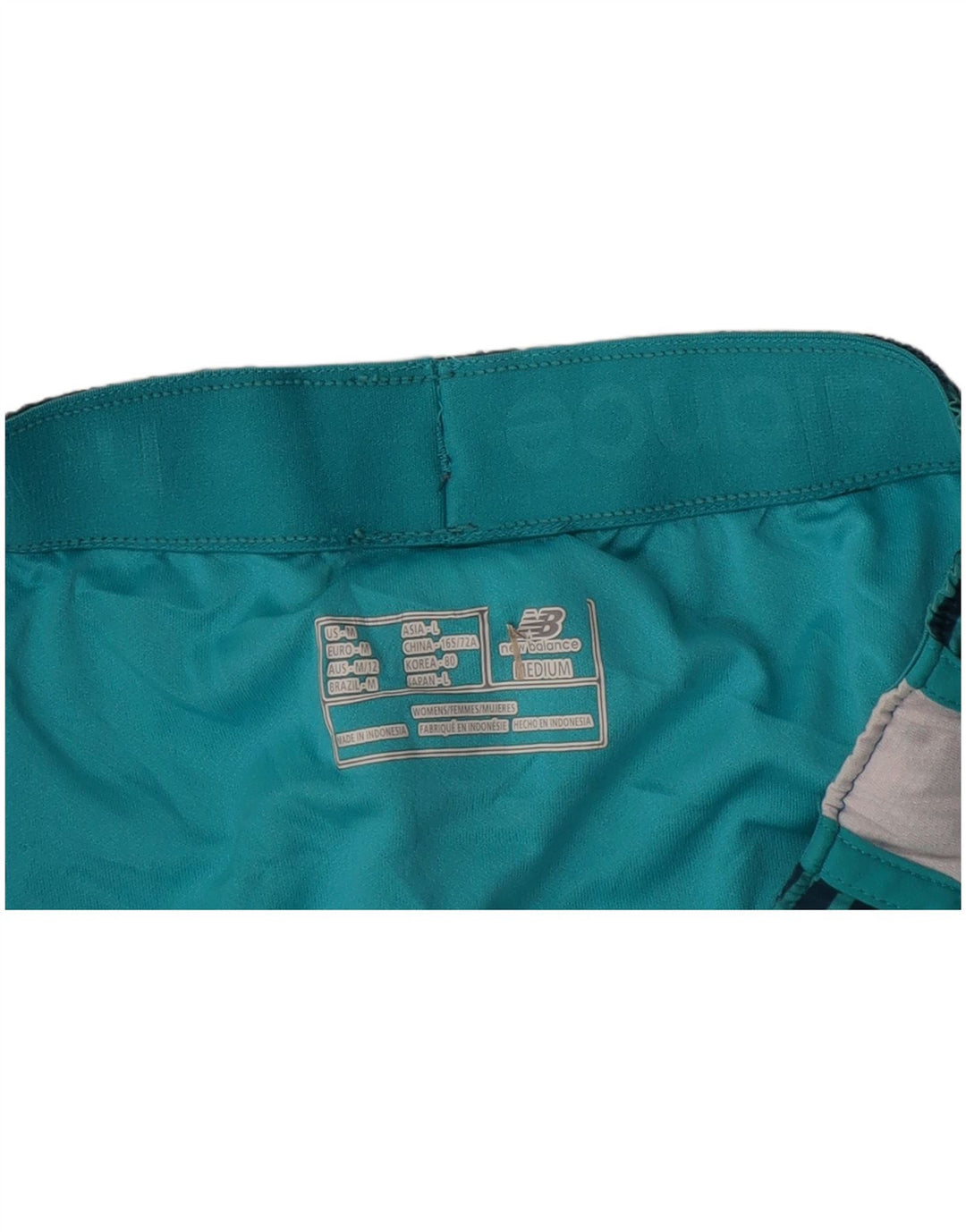 NEW BALANCE Sportsshorts til kvinder UK 14 Mellem marineblå stribet