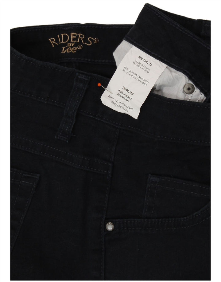 LEE Womens Riders Capri Jeans US 4 Small W27 L18 Marineblå Bomuld