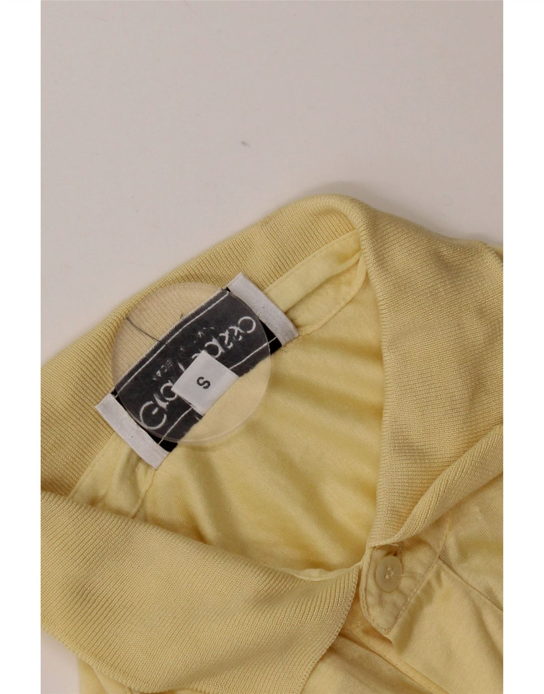 Vintage herre poloshirt lille gul bomuld