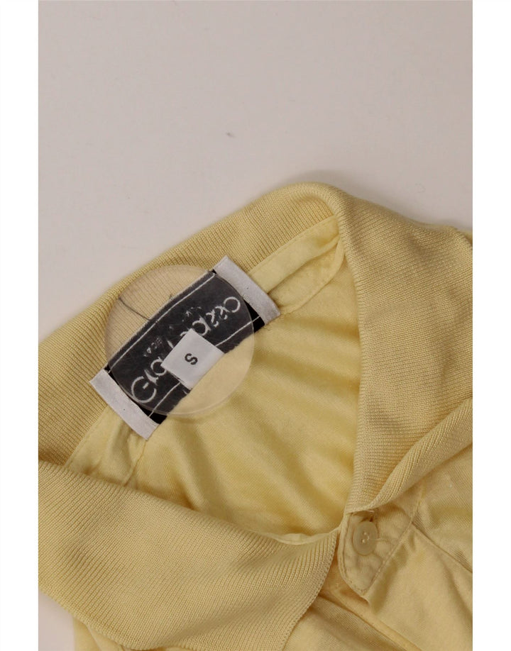 Vintage herre poloshirt lille gul bomuld