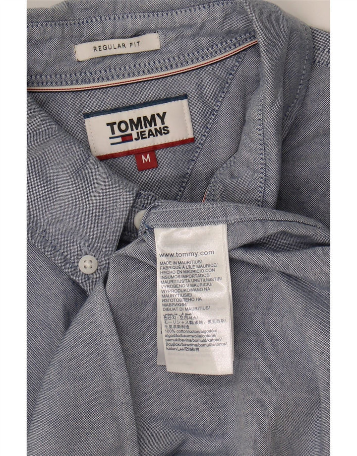 TOMMY HILFIGER Mens Regular Fit Shirt Medium Blue Cotton Vintage Tommy Hilfiger and Second-Hand Tommy Hilfiger from Messina Hembry 