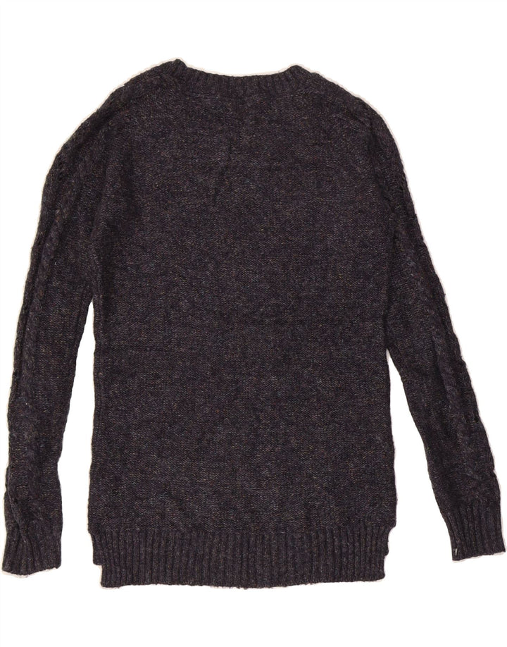 FAT FACE Womens Boat Neck Jumper Sweater UK 8 Small Navy Blue Vintage Fat Face and Second-Hand Fat Face from Messina Hembry 