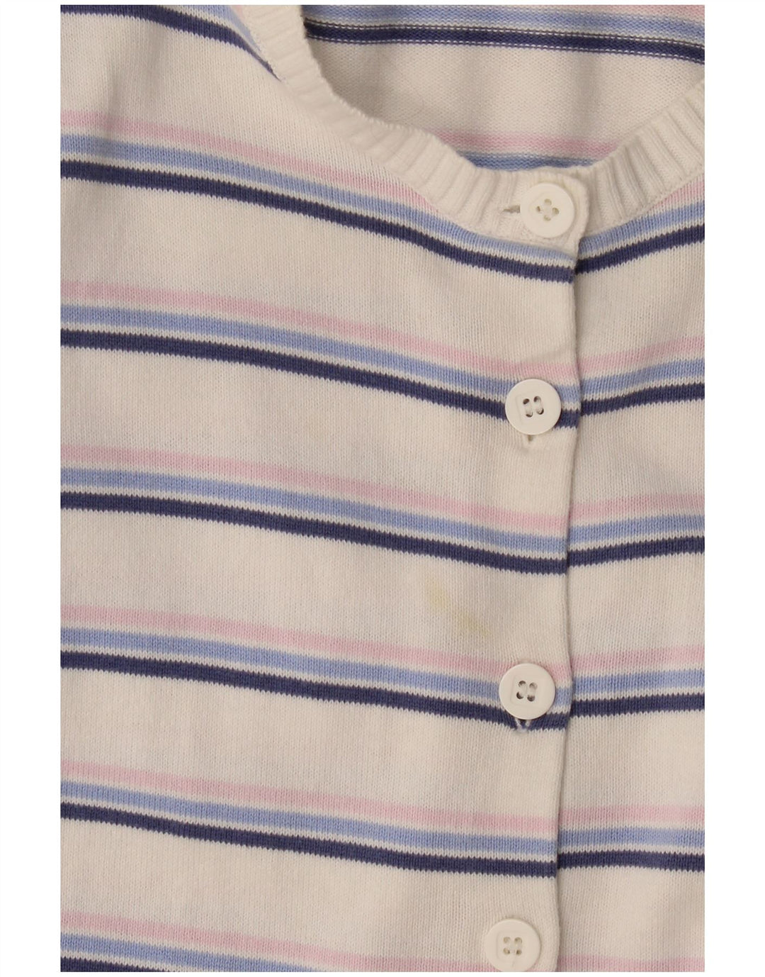 Marks & Spencer Dame Cardigan Sweater UK 16 Stor Hvidstribet