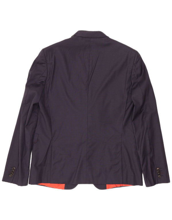 Paul Smith Herre 2-knaps blazerjakke IT 44 XS Marineblå ternet uld