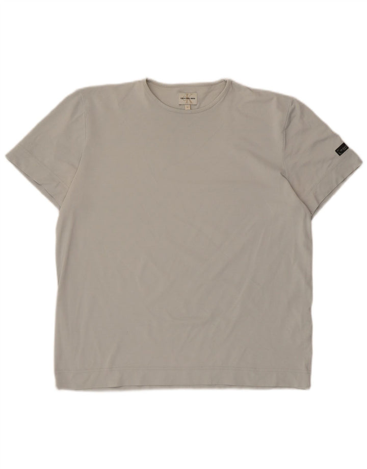 Calvin Klein Jeans Herre T-Shirt Top Medium Grå