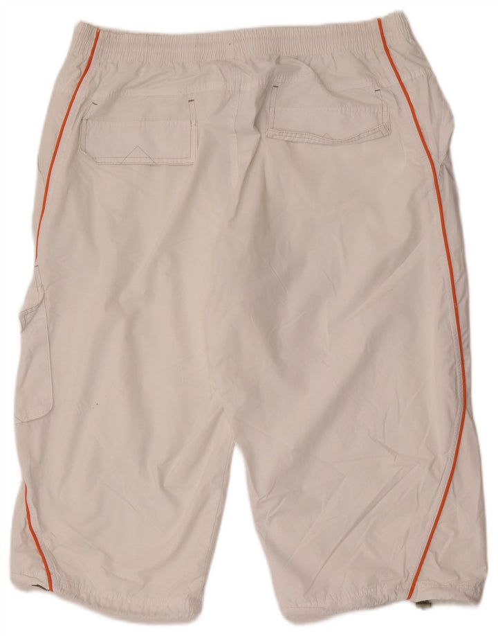 Adidas Herre Straight Cargo Capri Bukser XL W36 L19 Hvid Polyester