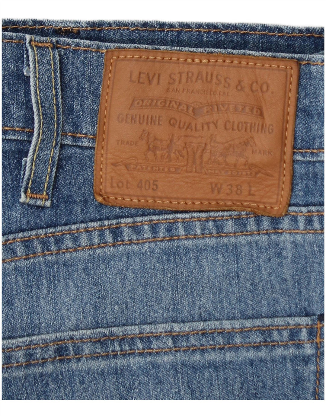 Levi's Herre 405 denimshorts W38 XL Blå Bomuld