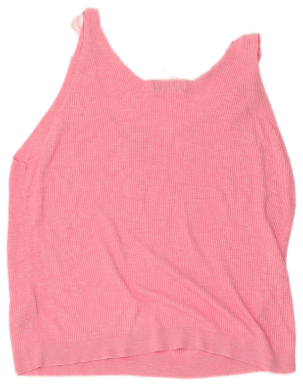 Marks & Spencer Dame Crop Vest Top UK 18 XL Pink Akryl