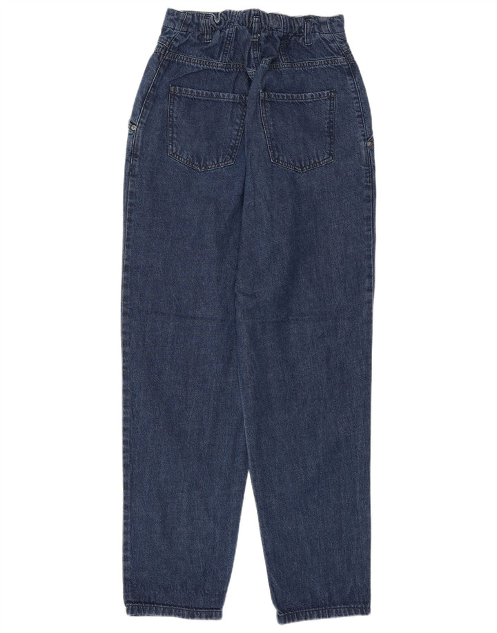 VINTAGE Kvinders tilspidsede højtaljede jeans W26 L29 Blå