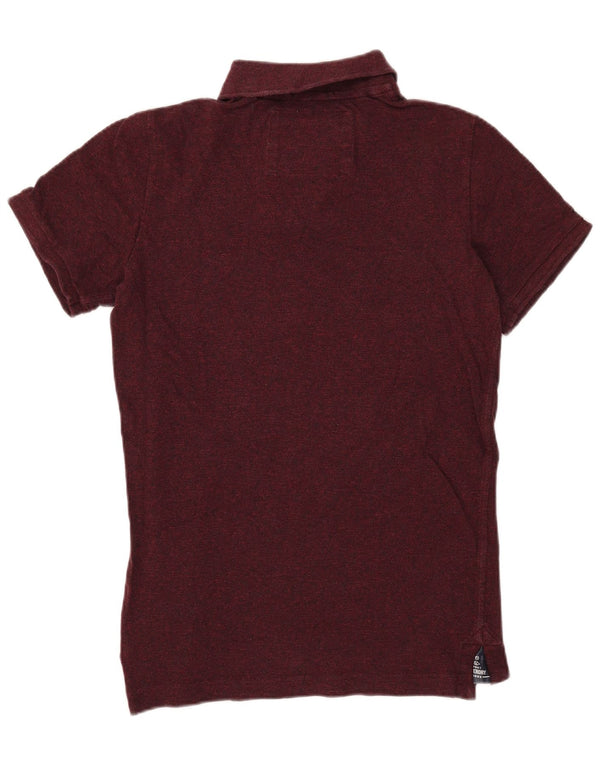 Superdry Polo Shirt til mænd XL Bourgogne Flecked Bomuld