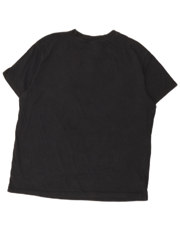 Nike Herre Oversized grafisk T-shirt Top Medium Sort Bomuld