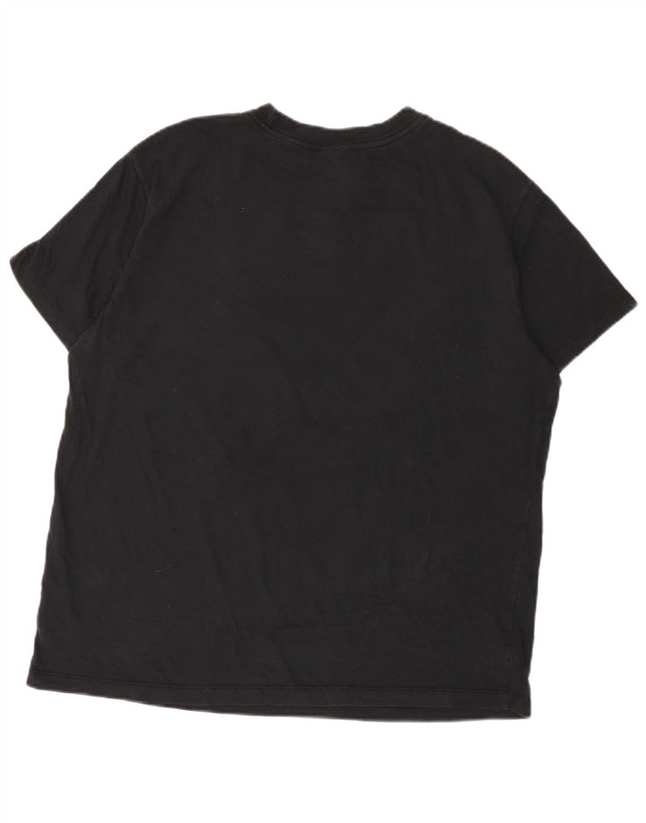 Nike Herre Oversized grafisk T-shirt Top Medium Sort Bomuld