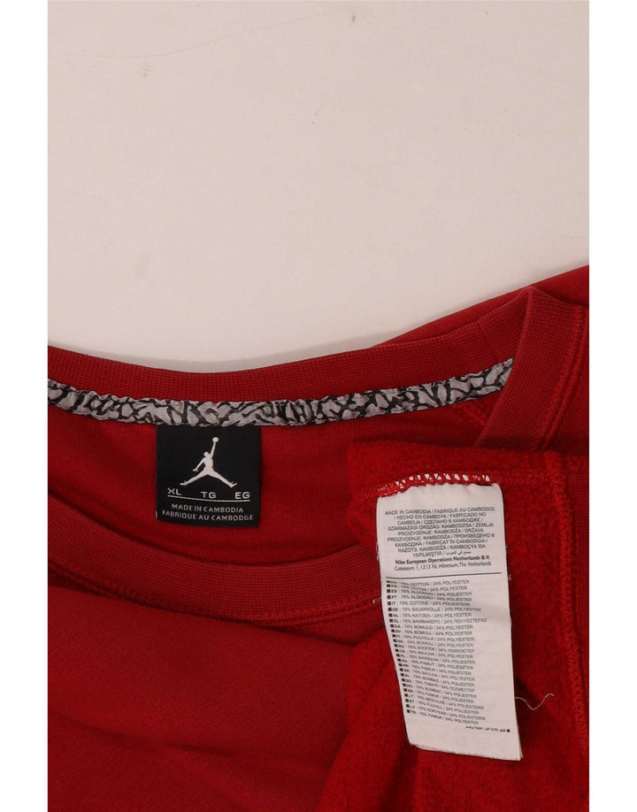Jordan Herre Grafisk Sweatshirt Jumper XL Rød Bomuld