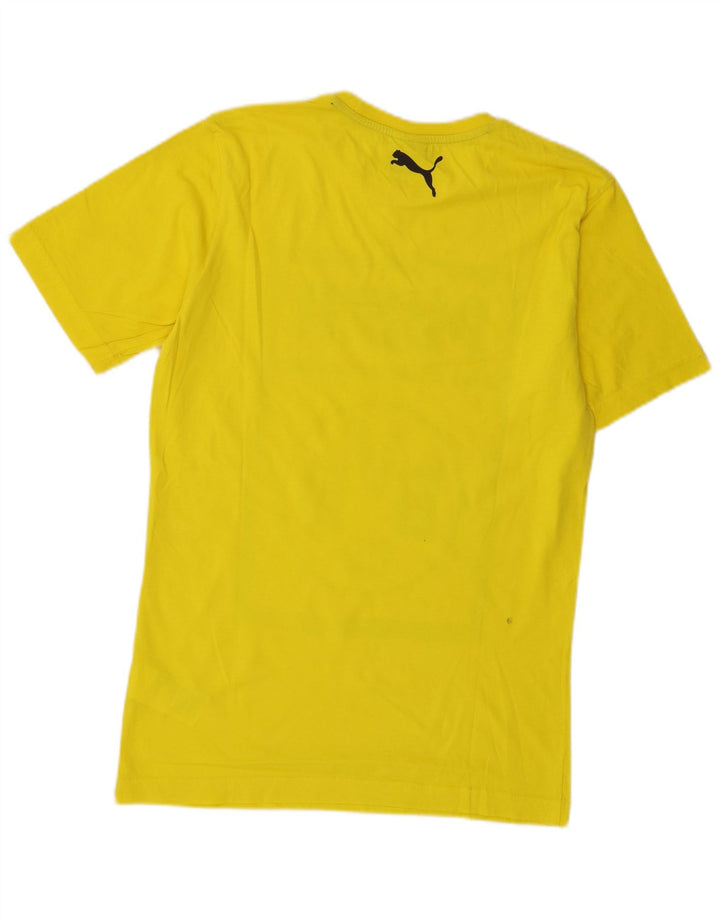 Puma Herre grafisk T-shirt Top Medium Gul Bomuld