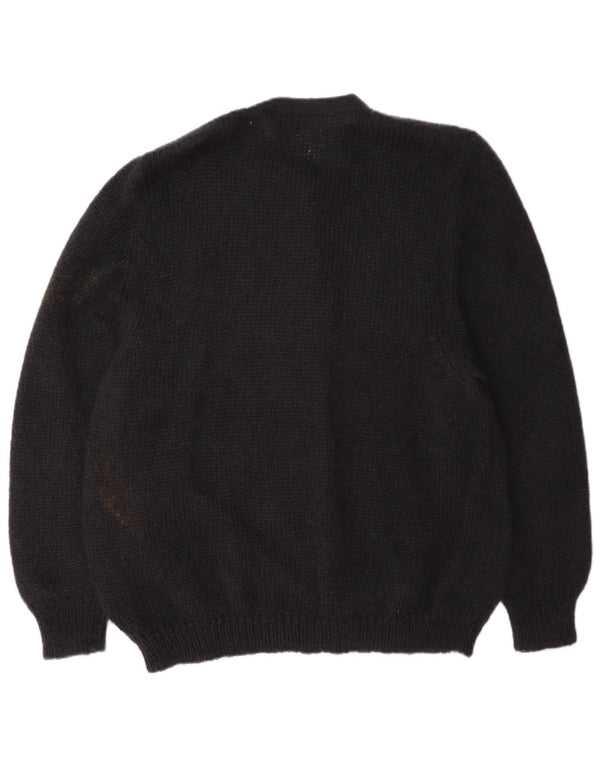 Oris Dame Cardigan Sweater EU 48 2XL Sort Blomster