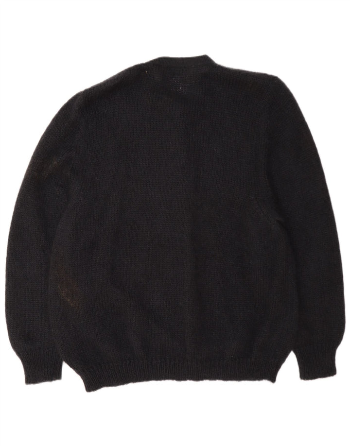 Oris Dame Cardigan Sweater EU 48 2XL Sort Blomster