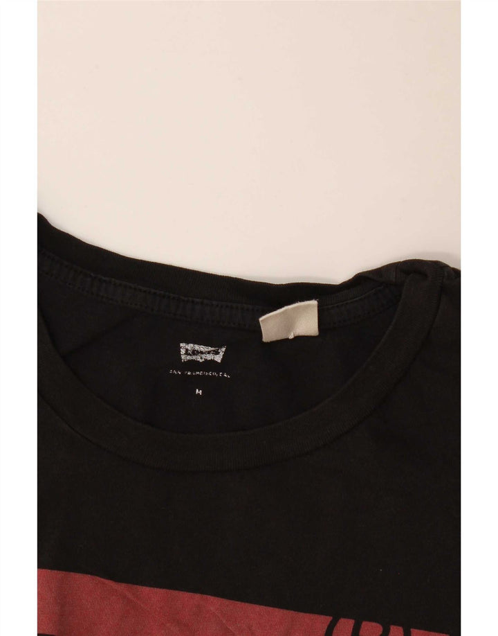 Levi's Dame Grafisk T-Shirt Top UK 12 Medium Sort