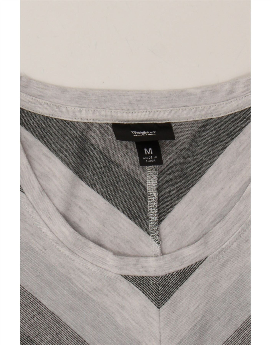 MOSSIMO Womens Sleeveless Tunic Dress UK 12 Medium Grey Striped Polyester Vintage Mossimo and Second-Hand Mossimo from Messina Hembry 