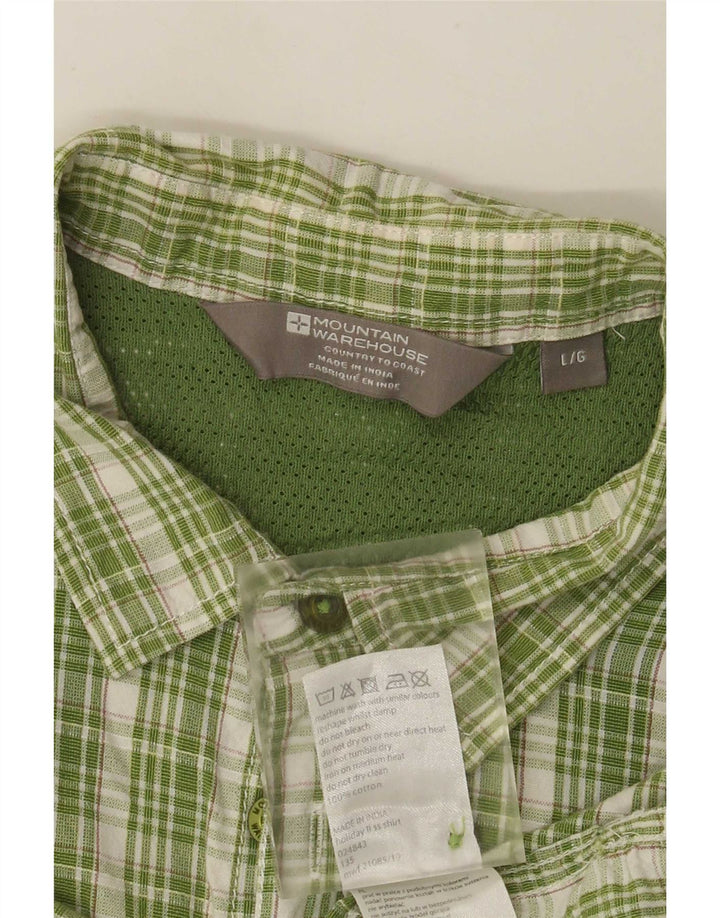 Mountain Warehouse Herre kortærmet Regular Fit skjorte Stor grøn plaid