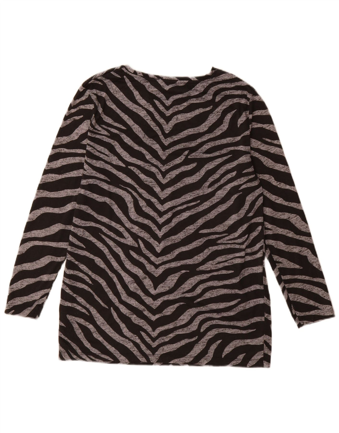 Marks & Spencer Dametop Langærmet UK 12 Medium Black Animal Print