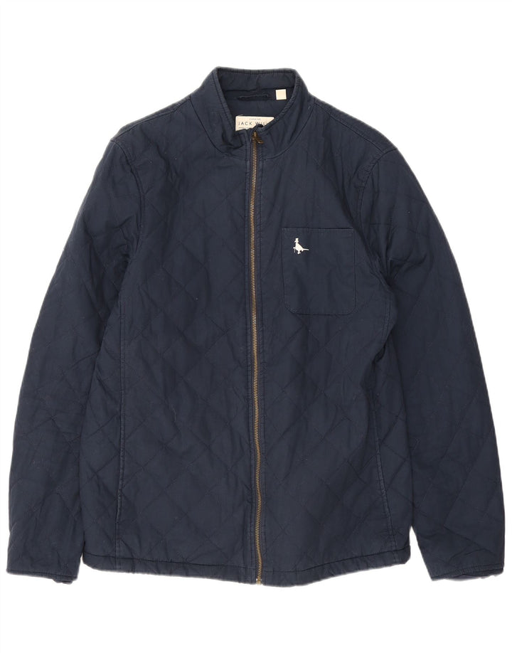 Jack Wills Herre quiltet jakke UK 38 Mellem marineblå bomuld