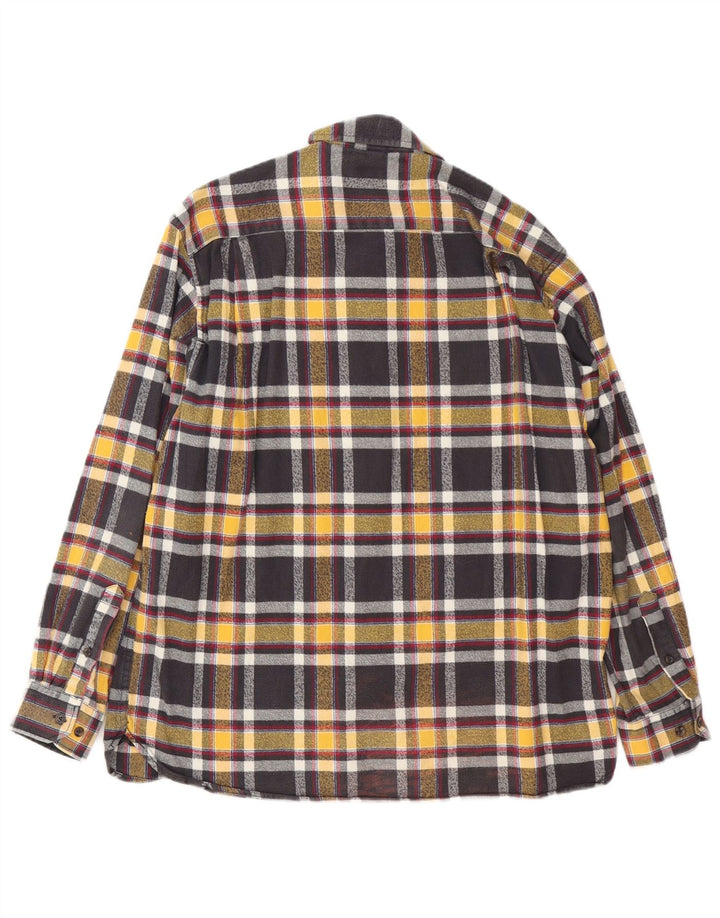 PAUL SMITH Ternet flannelskjorte herre str. 43/44 XL Sort plaid bomuld