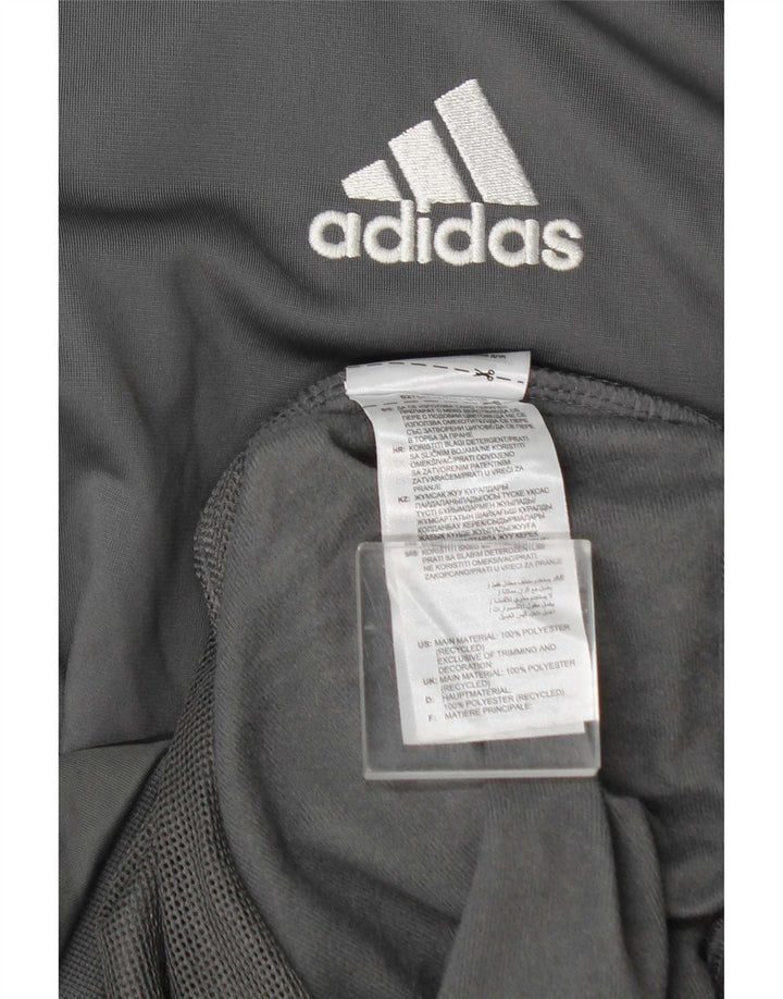 Adidas Herre grafisk træningsdragt topjakke mellemgrå polyester