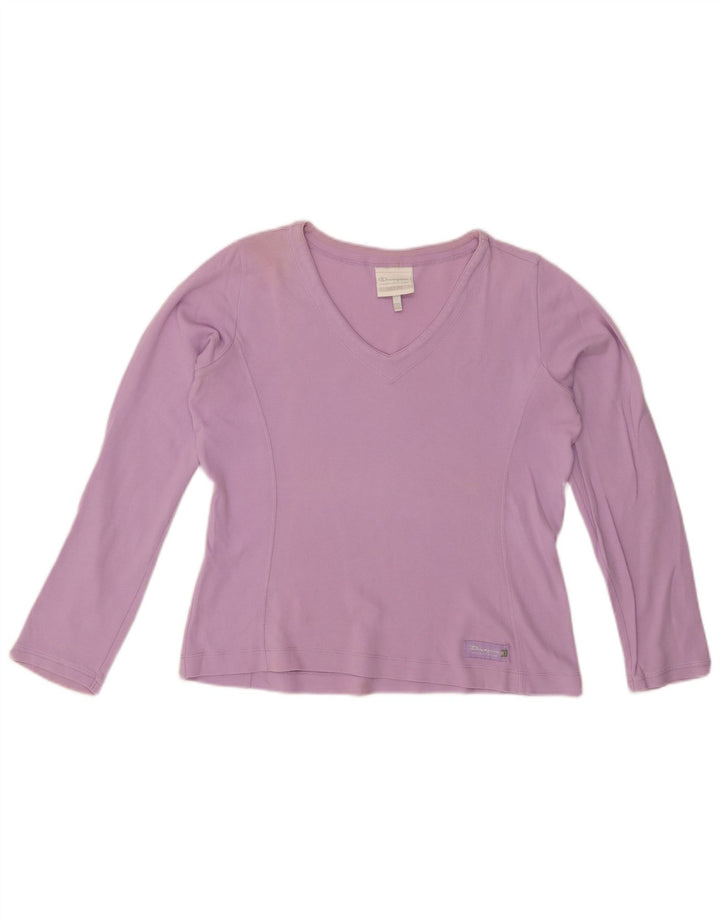CHAMPION Dame Easy Fit Top Langærmet UK 14 Medium Lilla