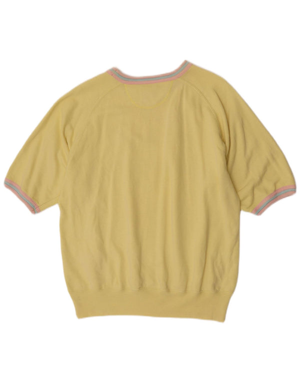 Bedste Firma Dame Grafisk T-Shirt Top UK 16 Stor Gul