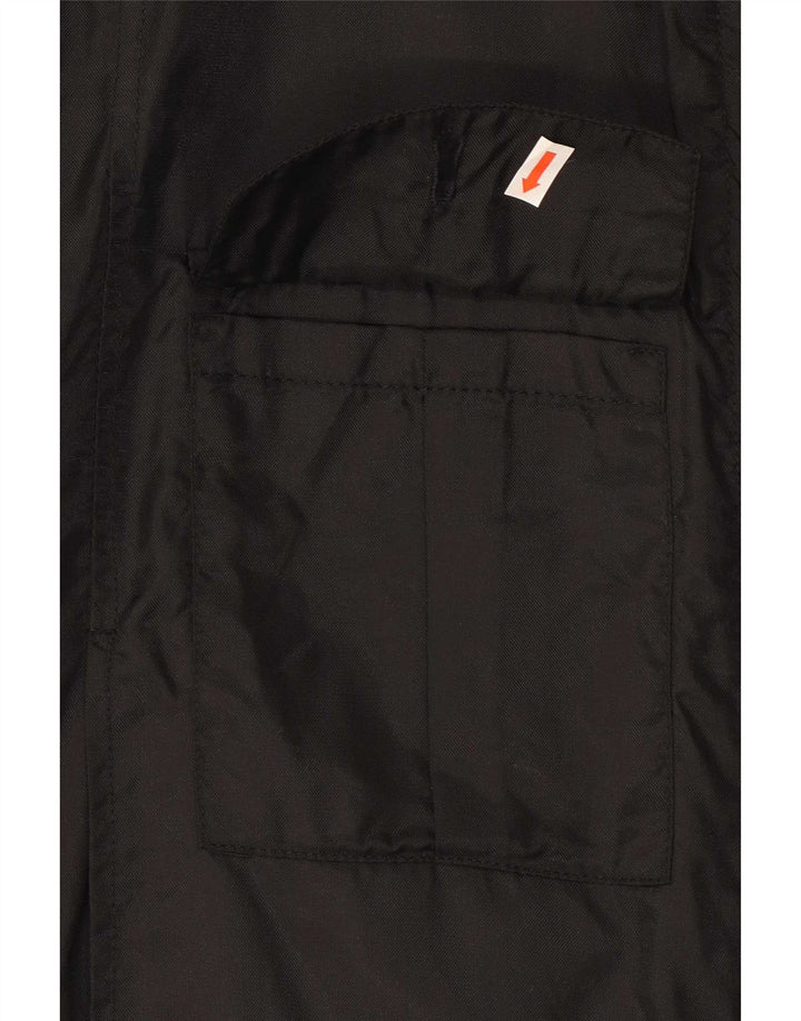 Benetton Womens Utility Jacket IT 44 Medium Sort Polyamid