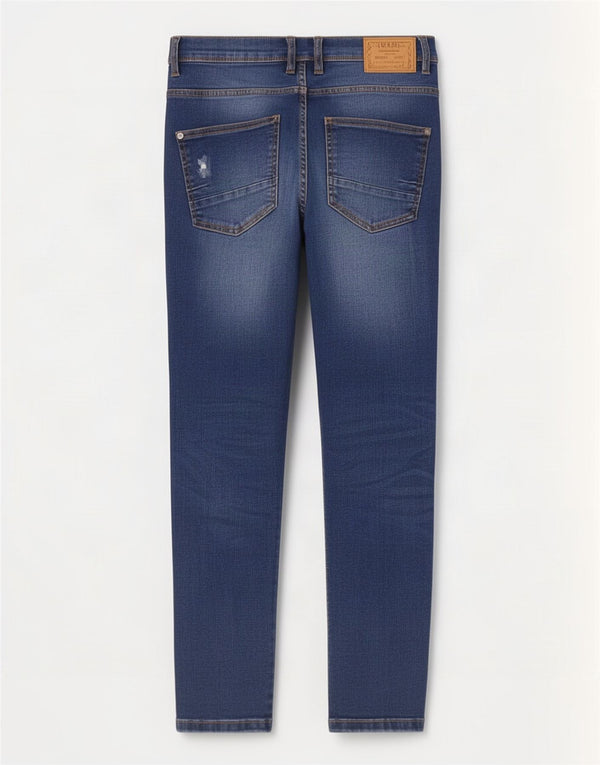 Zara Mens Distressed Slim Jeans EU 38 Small W30 L27 Blue Cotton