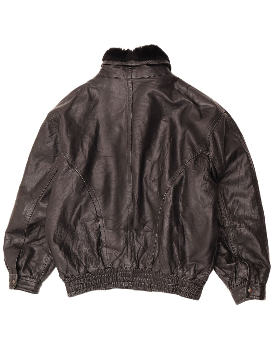 Vintage herre læderjakke UK 42 XL sort læder