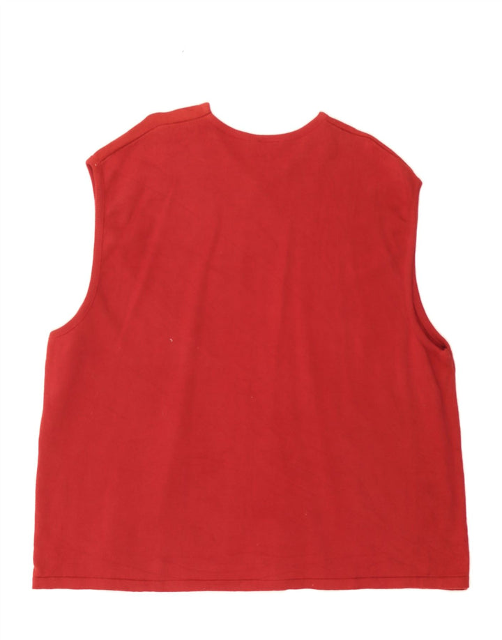 IZOD Mens Vest Tank Top 3XL Red Cotton Vintage Izod and Second-Hand Izod from Messina Hembry 