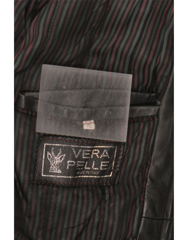 Vintage herre læderjakke UK 42 XL sort læder