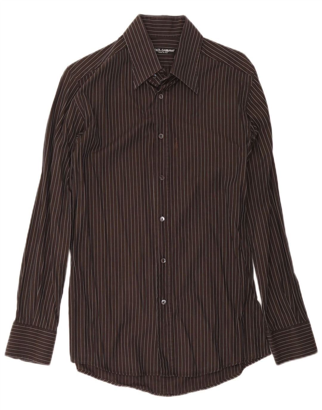 Dolce & Gabbana Herreskjorte Størrelse 40 15 1/2 Medium Sort Nålestribe