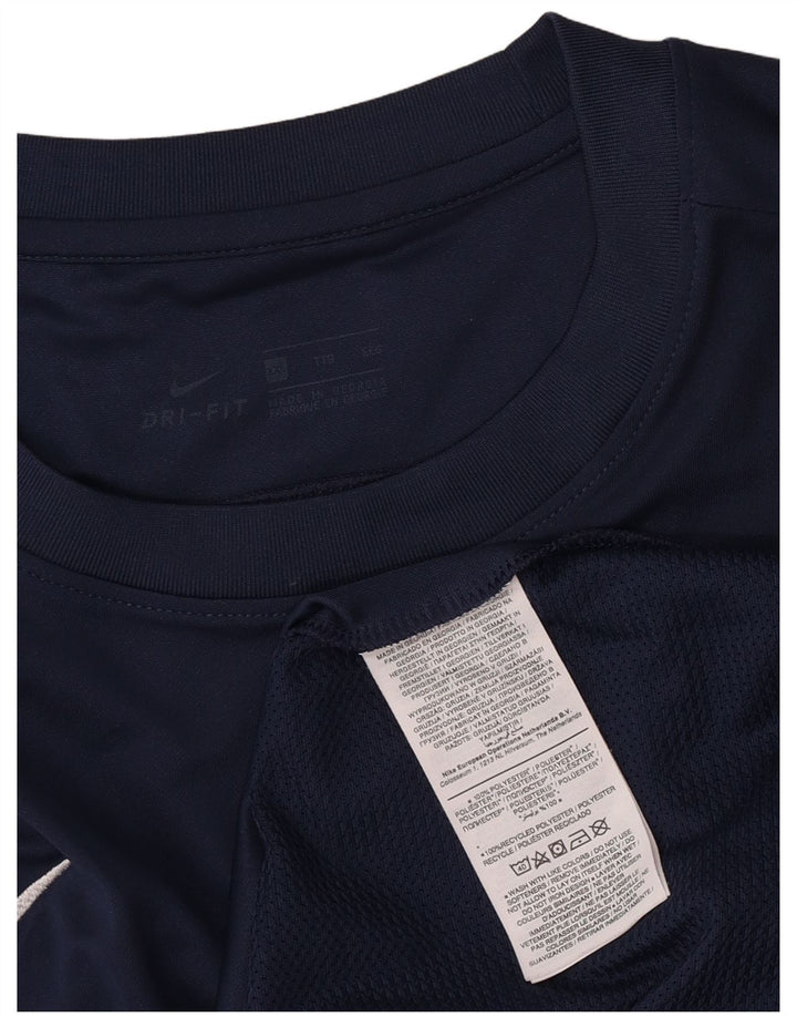 Nike herre Dri Fit T-shirt top 2XL marineblå polyester