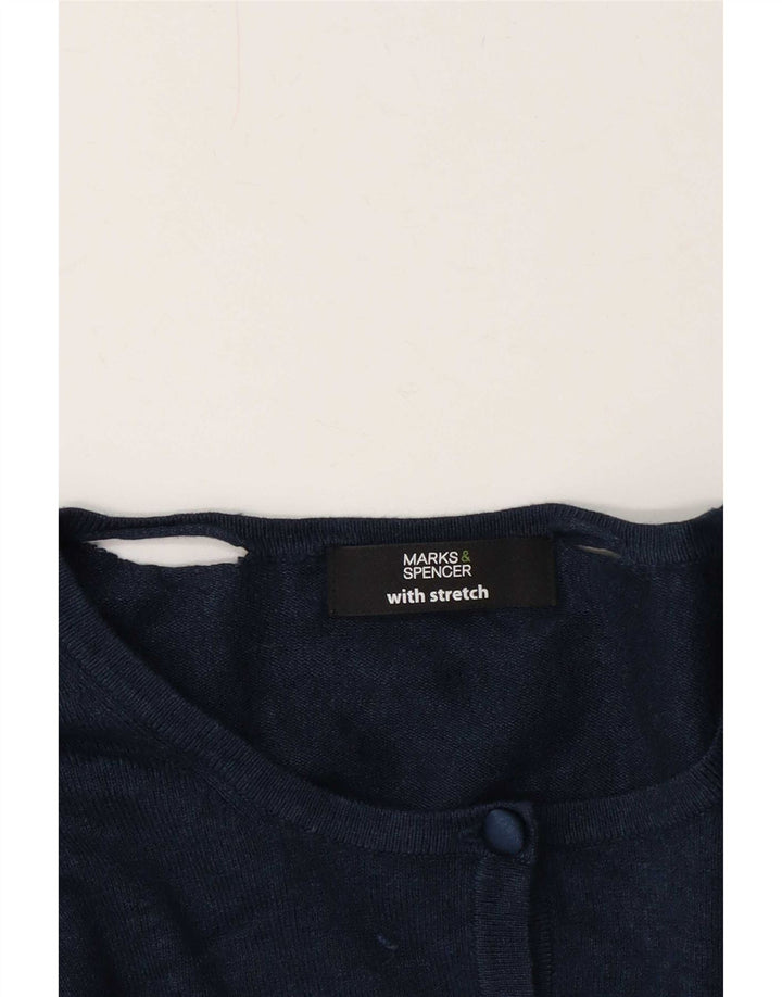 Marks & Spencer Dame Cardigan Sweater UK 12 Medium Navy Blue
