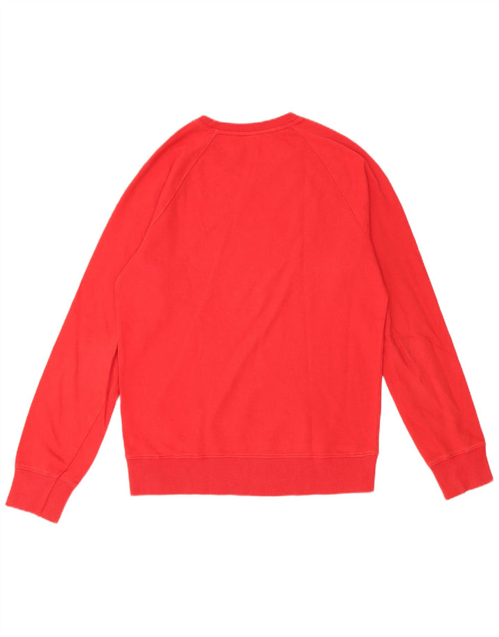 Benetton Herre Sweatshirt Jumper Stor Rød Bomuld