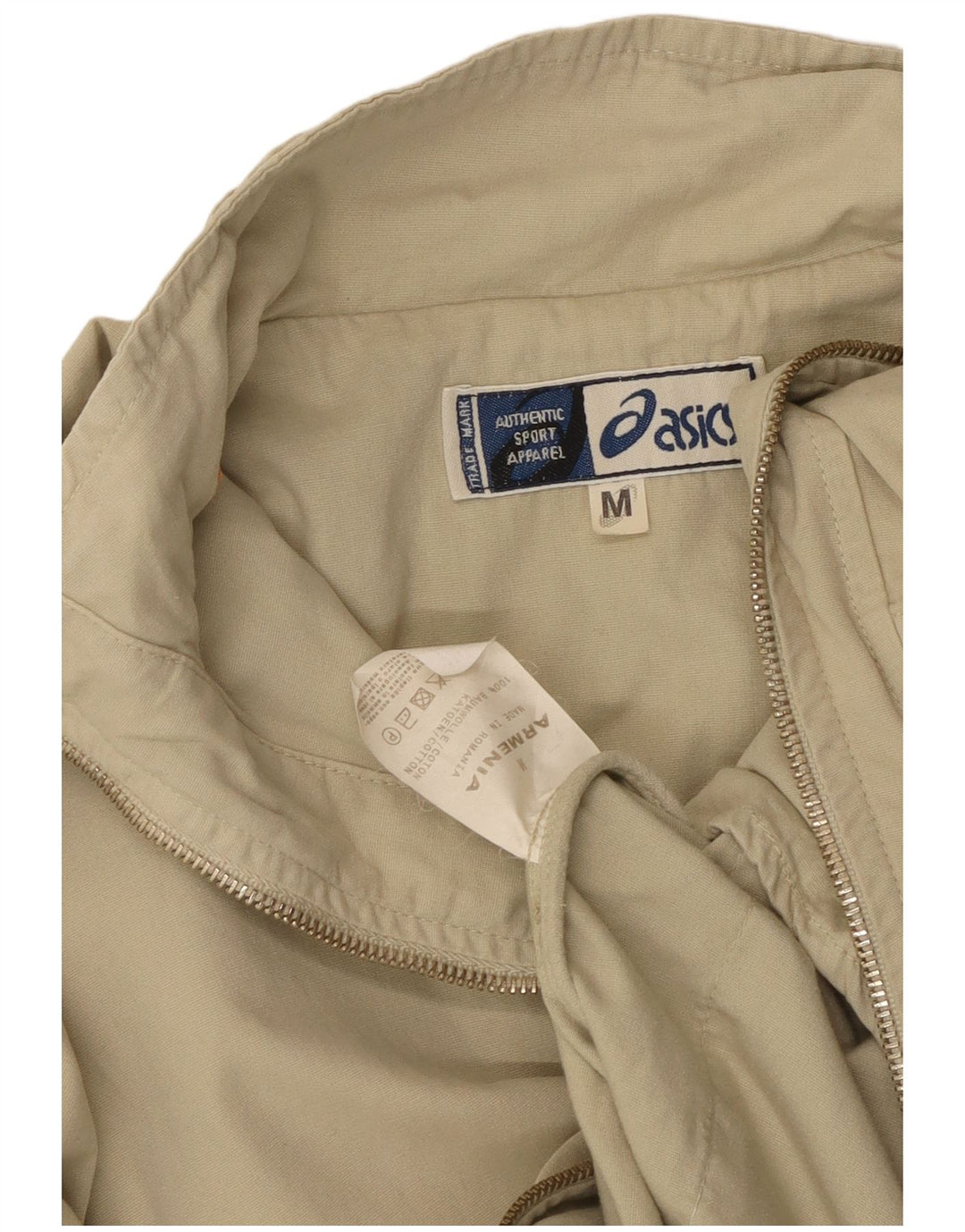 Asics Regnjakke til mænd UK 38 Medium Beige Bomuld