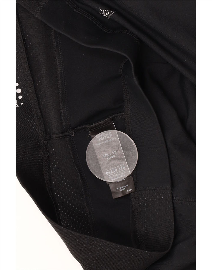 Marks & Spencer Womens Performance træningsdragt Bukser UK 12 Medium Black