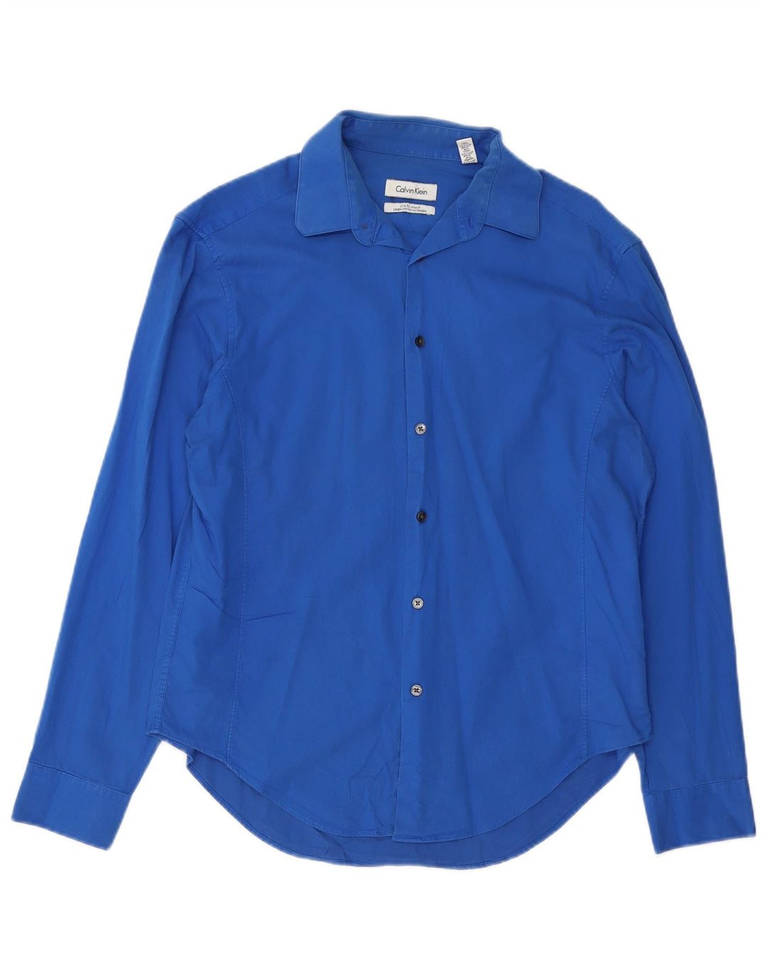 Calvin Klein Herre Slim Fit Skjorte Størrelse 15 1/2 Medium Blue Cotton
