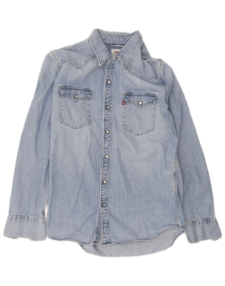 Levi's Denimskjorte til mænd, medium blå bomuld