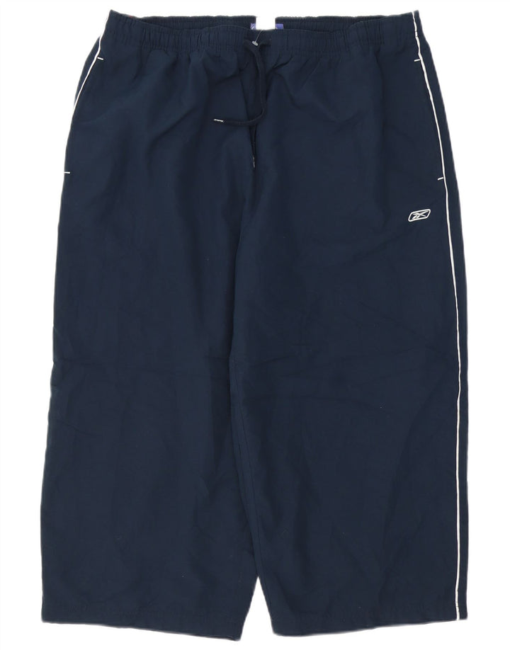 Reebok Herre grafiske Capri træningsdragt bukser XL marineblå polyester